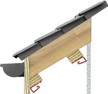 MONTAŻ PODSUFITKI PRZYKŁAD WYKONANIA KONSTRUKCJI NOŚNEJ Podsufitkę należy zamontować do konstrukcji nośnej wykonanej z suchych i zaimpregnowanych drewnianych łat o wymiarach min. 25x50 mm.