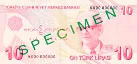 B/3 Turcja 10 lir tureckich Wymiary: 136 x