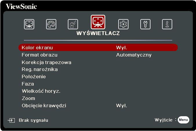 Aby poruszać się w ramach wyświetlanego obrazu, użyj przycisków strzałek. Korzystanie z pilota 1. Naciśnij na pilocie, aby wyświetlić ekran zoomu. 2.