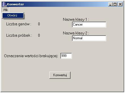 kolejnych danych użyty jest przecinek (CSV - comma separated value). Schemat pliku.data przedstawia poniższy rysunek.