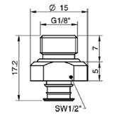 0101; 10.518.0001 z filtrem siatkowym gwint odpowiednie do ssawek wkład filtracyjny 10.518.0101 M5 wew / G1/8 zew SU20, SU30, SF20, SF30, SB20, SBL20 nie 10.