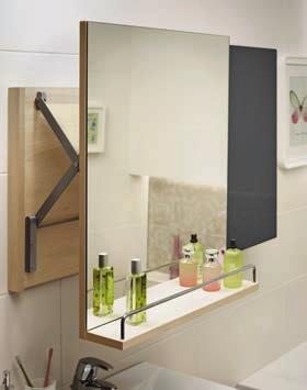 Funkcjonalne wnętrze LUSTRA DOSKONAŁE Nie ma łazienki bez lustra. Używamy go podczas porannej toalety, robienia makijażu. To także element dekoracyjny, który optycznie powiększa przestrzeń.