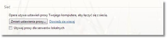 Należy wybrać zakładkę Przeglądarka oraz skonfigurować następujące ustawienia.