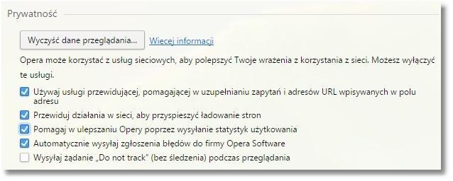 ..] Zaznaczyć opcje jak poniżej oraz wybrać przycisk [Wyczyść dane przeglądania].