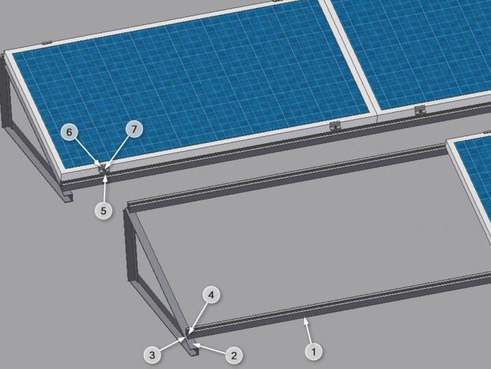 Możliwości montażu dach płaski Przykładowy system montażowy na dachu