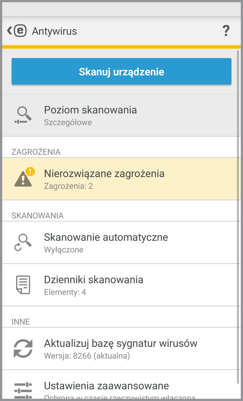 Program ESET Mobile Security można aktywować na kilka sposobów.