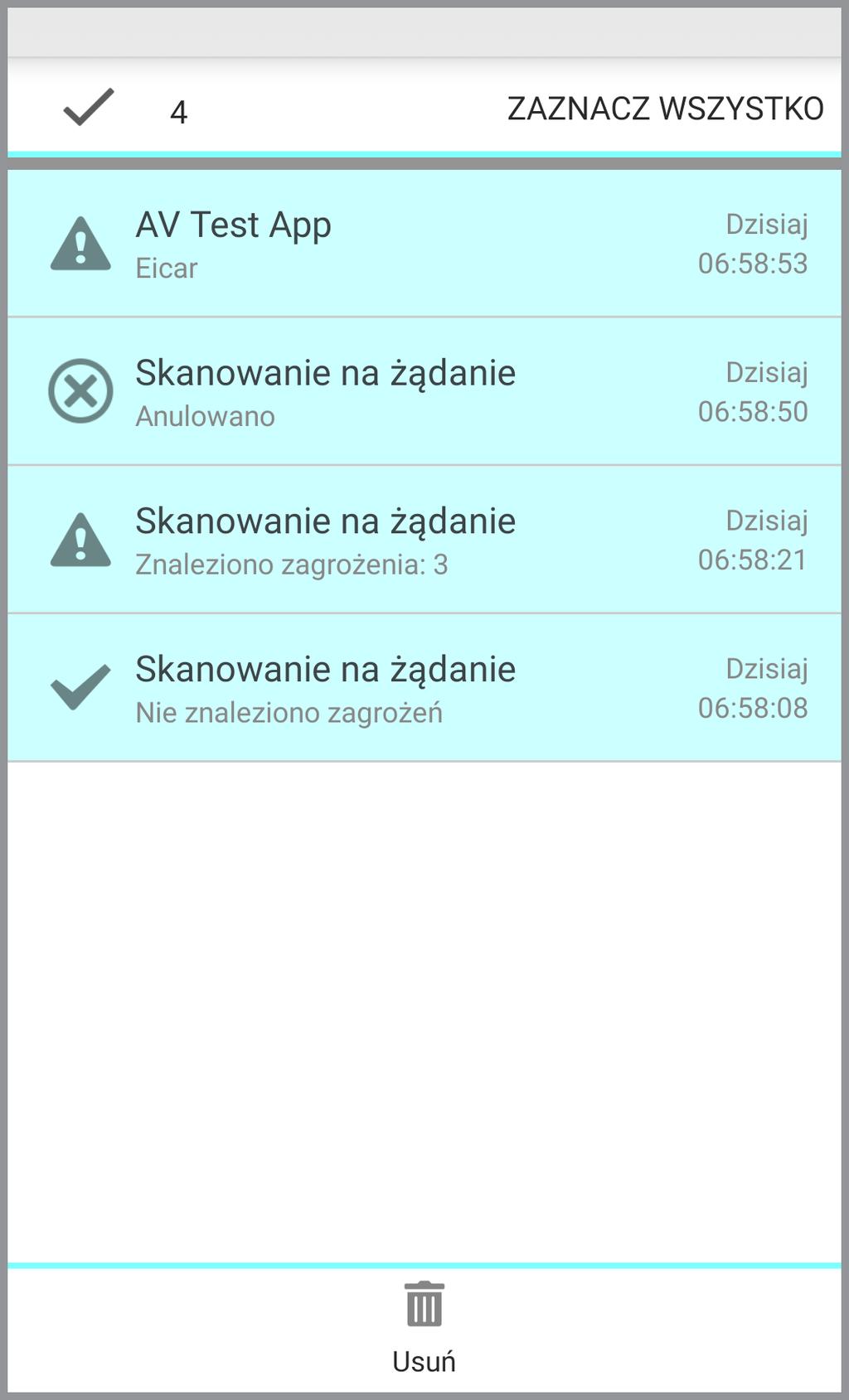 Planowane skanowanie Planowane skanowanie umożliwia zaplanowanie skanowania urządzenia, aby było uruchamiane w ustalonym czasie.