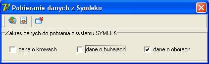 3.2.3. Dane o oborach Aby pobrać dane o oborach należy zaznaczyć pole dane o oborach.