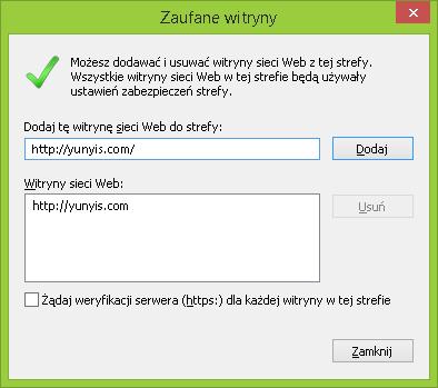 com/ powinien pojawić się automatycznie, jeżeli nie to go