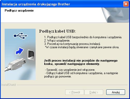 USB Winows Użytkowniy interfejsu USB (l systemów Winows 2000 Professionl/XP/XP Professionl x64 Eition/Winows Vist /Winows 7) 10 Prze rozpozęiem instlji Upewnij się, że komputer jest WŁĄCZONY i