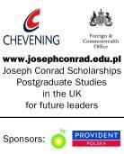 Joseph Conrad Scholarship (Chevening) Co oferuje to stypendium? Studia podyplomowe Okres studiów od 3 do 12 miesięcy Dofinansowanie: czesne do wys.