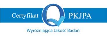 Znak jakości przyznany przez Organizację Firm Badania Opinii i Rynku 9 stycznia 2017 roku Fundacja Centrum Badania Opinii