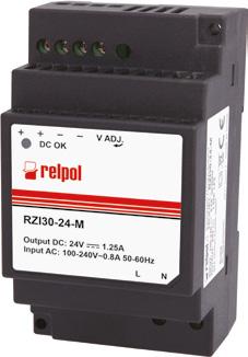W Znamionowe napięcie wyjściowe 12 V DC 24 V DC 12 V DC 24 V DC Prąd wyjściowy 0,83 A 0,42 A 2, 1 A 1,25 A 90...264 V AC 50...60 Hz / 125.