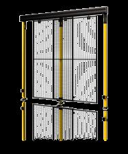 Maksymalna szerokość 3x1500 mm i maksymalna wysokość 2300 mm.