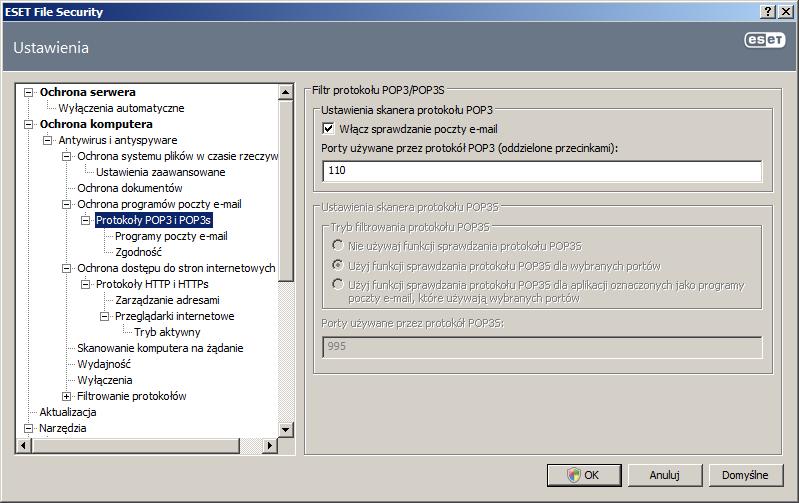konfliktami z innymi programami. W takim przypadku należy skonsultować się z działem pomocy technicznej firmy ESET. 4.2.1.