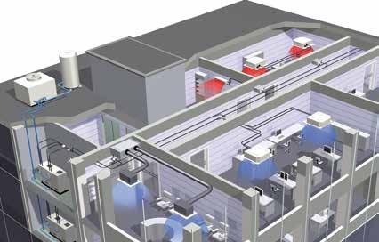 Wysoka efektywność energetyczna wynikająca z 2-stopniowego odzysku ciepła Stopień 1: Odzysk ciepła między jednostkami wewnętrznymi w tym samym obiegu chłodniczym Ciepło oddawane przez jednostki