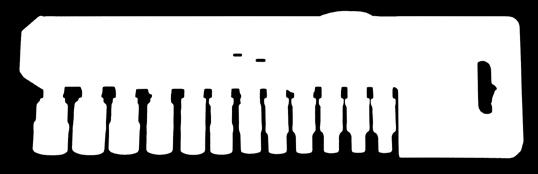 mechanizmem zapadkowym 72 zęby, przedłużka 100 mm; 12 nasadek: 4; 4,5; 5; 5,5; 6; 7; 8; 9; 10; 11; 12; 13