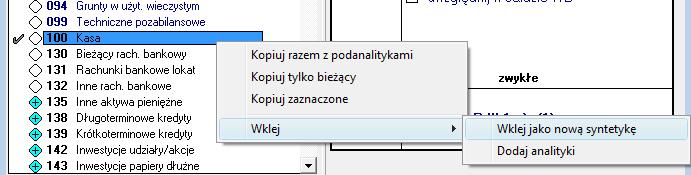 wano do niego tylko analitykę (bądź kilka analityk), po naciśnięciu prawego klawisza należy wybrać polecenie Wklej.