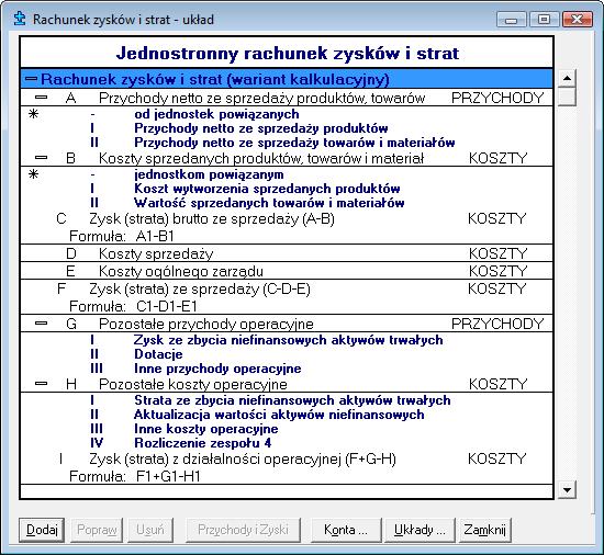 W prawej części okna pokazane będzie oznaczenie miejsca wybranej pozycji. Możesz zmieniać szczegółowość hierarchii, wskazując przycisk Zwiń / Rozwiń.