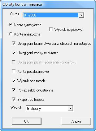 Rys. 375 Okno, w którym można zaznaczyć polecenie eksportu raportu do programu MS Excel 5.