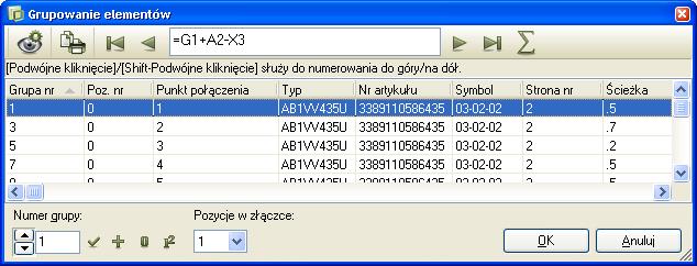 Wybór symboli sygnałów połączeń Możesz zmienić symbol sygnału połączenia przez zaznaczenie go i wciskanie