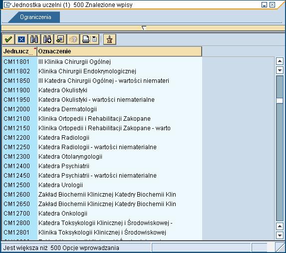 Jednostka uczelni (1) 500 Znalezione