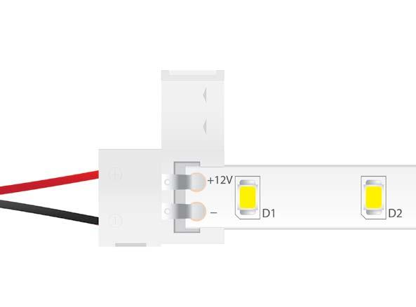 Przykładowe zastosowanie złączy STRONA 58 Łączenie taśmy LED z