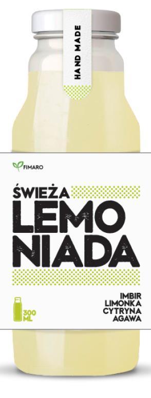 Świeża Lemoniada Cytryna, Limonka, Imbir, Agawa Lemoniada Cytryna, Limonka, Imbir, Agawa (niegazowana) Napój owocowy z soku z cytryn, limonki i korzenia imbiru.