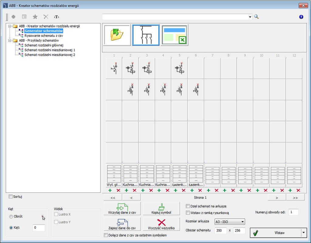 ABB-CAD: ABB Kreator schematów rozdziału energii ABB Kreator schematów rozdziału energii Kreator pozwala na wybieranie produktów ABB i umieszczanie ich w