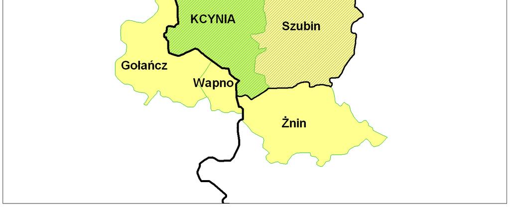 1999 roku gmina Kcynia znajduje się na obszarze nowopowstałego powiatu nakielskiego w województwie kujawsko - pomorskim.