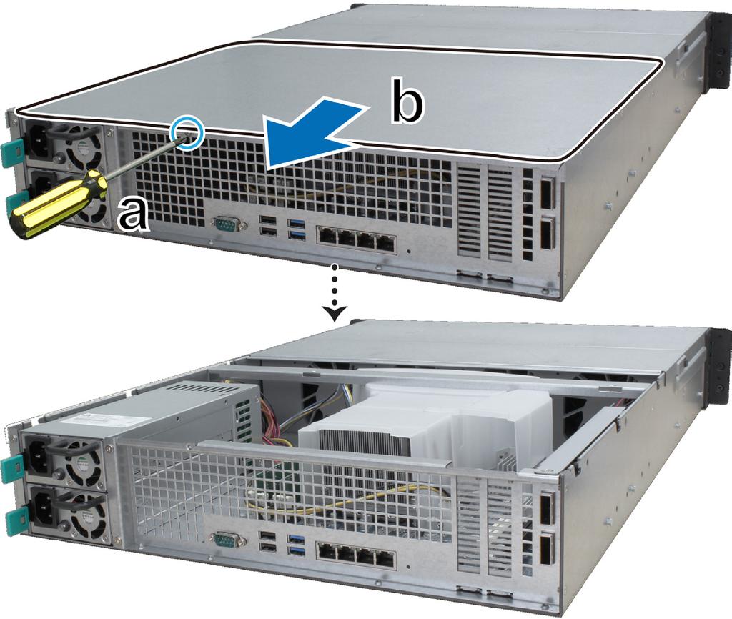 Dodawanie modułu pamięci RAM w serwerze RackStation Opcjonalny moduł Synology RAM jest zaprojektowany jako rozszerzenie pamięci dla serwera RackStation.