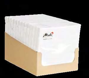Standardowy sposób pakowania kartoników z serwetkami Dinner 40x40 cm Standard packaging of napkin box - Dinner 40x40 cm widok kartonu display box view 12 paczek / packs *wymiary w mm *dimensions in