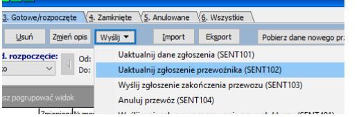 5. Otrzymujecie Państwo komunikat SENT112/SENT211 i towar może wyruszyć w drogę. 6.