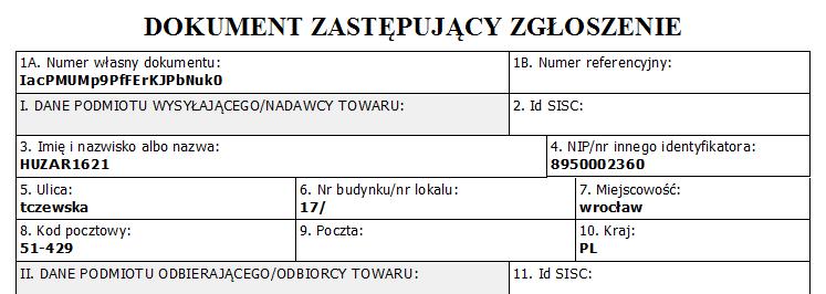 Dodatkowo można wydrukować z programu dokument z numerem SENT dla kierowcy i kluczem Odbierającego, opcja dostępna z menu kontekstowego przemieszczenia: Stan przewozu W każdej chwili (po