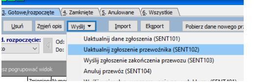 5. Otrzymujecie Państwo komunikat SENT112/SENT211 i towar może wyruszyć w drogę. 6.