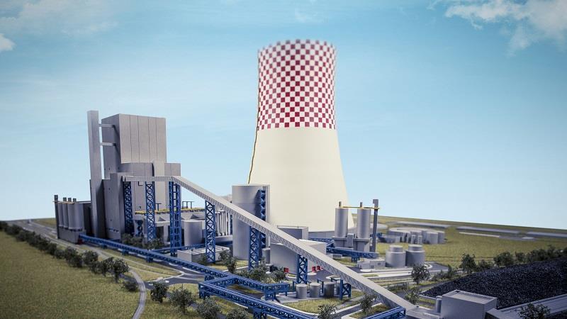 Rysunek 46 Jaworzno III- Blok 910 MW - wizualizacja Efekt strategiczny inwestycji Jaworzno III Budowa nowego bloku 910 MWe w technologii węglowej realizowana jest w ramach strategii korporacyjnej