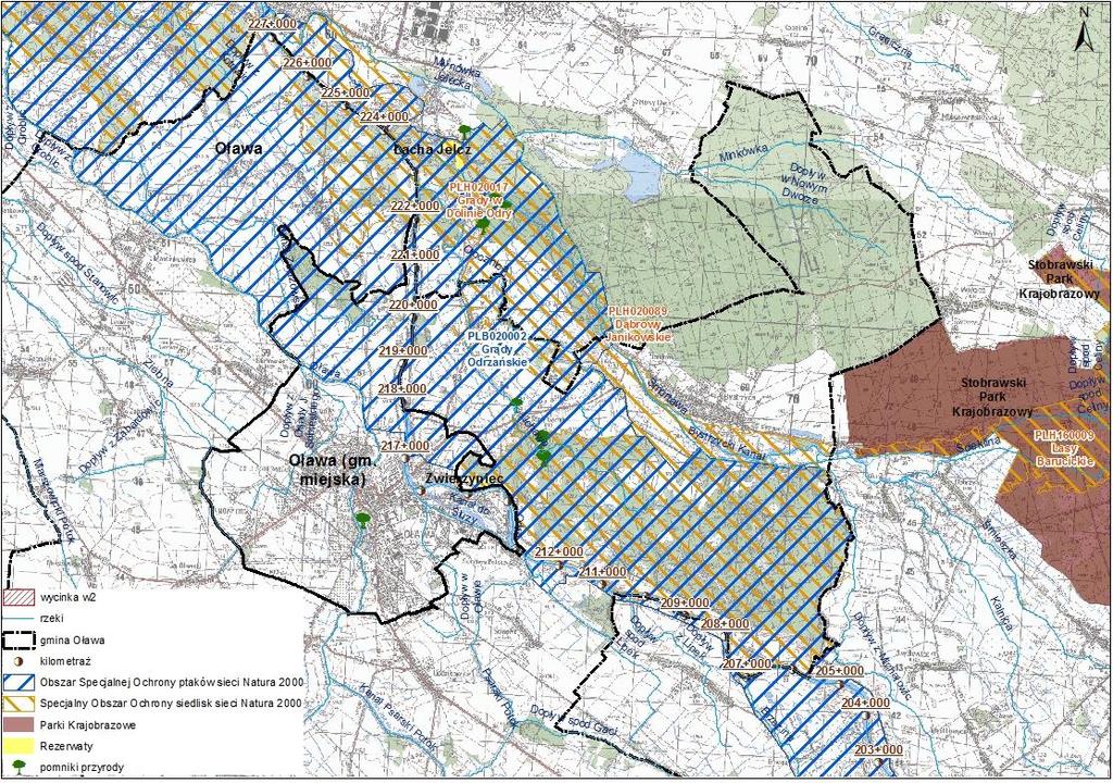 Gmina Oława Obszary chronione, przez