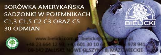 pl bielicki@bielicki.com.pl +48 23 664 12 93, +48 601 30 10 64, +48 604 978 941 09-142 ZAŁUSKI, NOWE OLSZYNY 8, MAZOWIECKIE młodych, które w minionych dwudziestu latach wchodziły w pełnię owocowania.