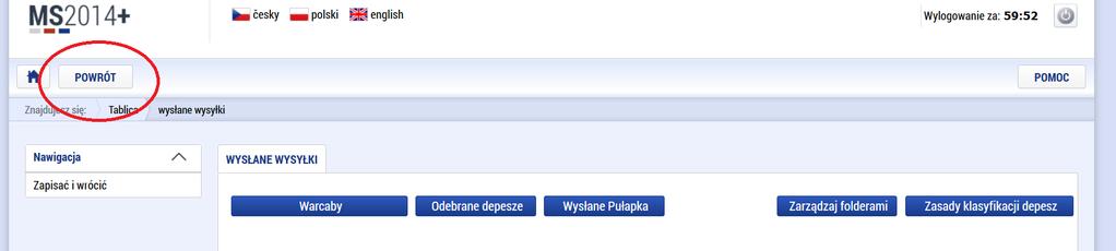 Informacja o dacie i godzinie odczytania wiadomości przez konkretnego adresata (w tym przypadku pracownika Euroregionu Silesia ponieważ jest *int). 3.