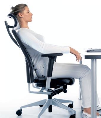 możliwe dzięki regulacji wysokości siedziska 2 kolana powinny znajdować się w lekkim kącie rozwartym - zapewnia to odpowiednie wyprofilowane siedzisko HOW TO SIT ERGONOMICALLY 67% of all employees