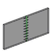 Typ Opis Przykłady Spaw Tworzy obiekty szwów i łączy elementy wzdłuż linii wybranej dwoma punktami. Elementy zazwyczaj są równoległe. Symbol komponentu jest zielony.