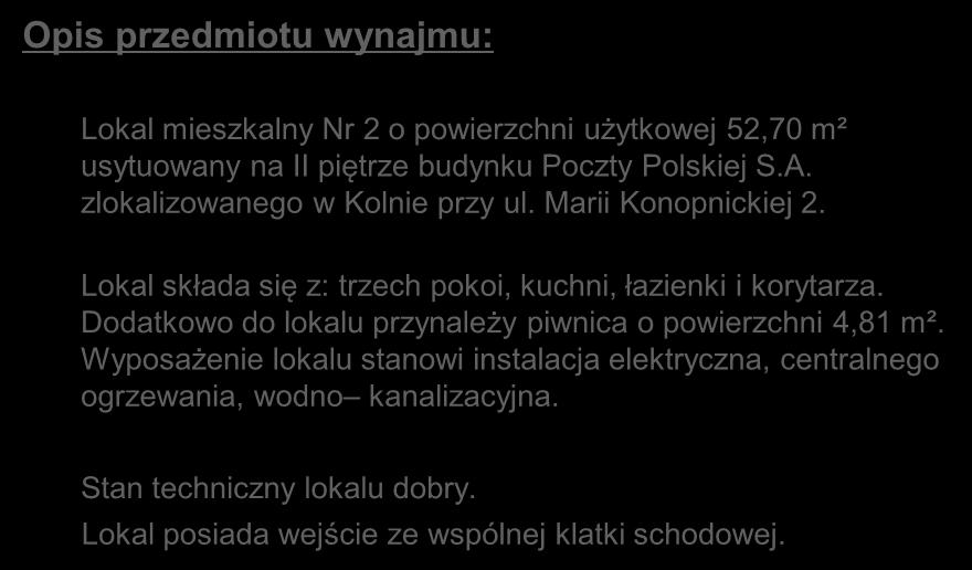 powierzchni użytkowej 52,70