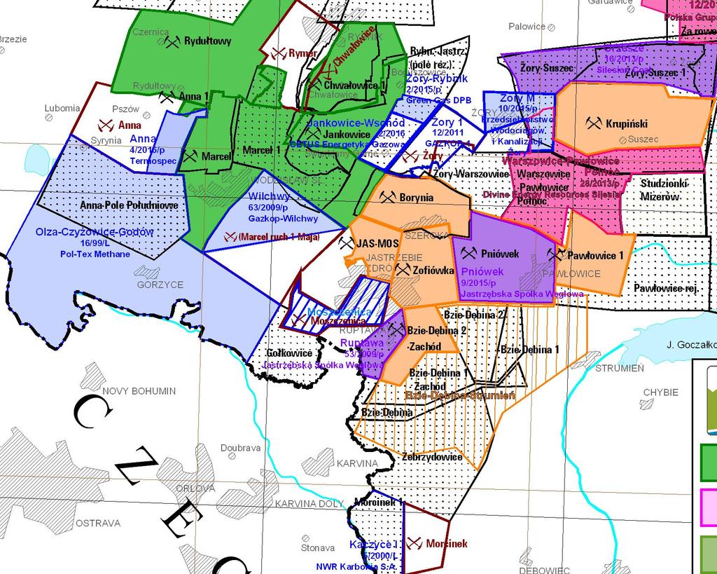 Mapa koncesji na poszukiwanie,