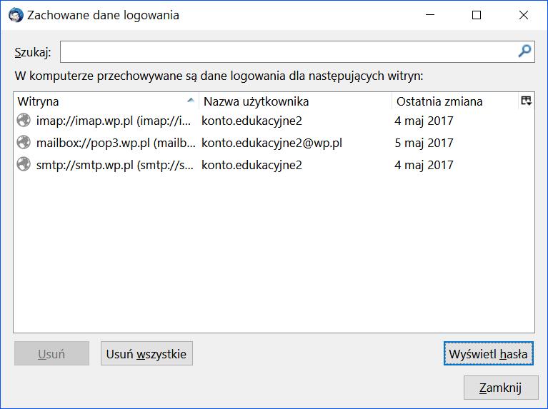 Domyślnie zaznaczony jest przycisk OK, który naciskamy Spacją, jeśli chcemy zresetować te dane, albo Escape, by zrezygnować.