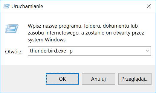 8. Używanie wielu profili Thunderbird zapisuje informacje osobiste, takie jak wiadomości, hasła i ustawienia użytkownika w zestawie plików zwanym profilem, który znajduje się w innym miejscu na dysku