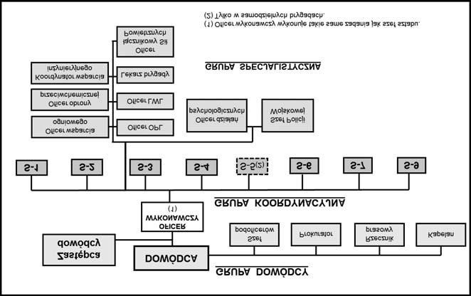 2. Istota organizacji współczesnych sztabów 59 Na szczeblu dywizji łańcuch dowodzenia obejmuje zwykle dwóch zastępców (asystentów) dowódcy.