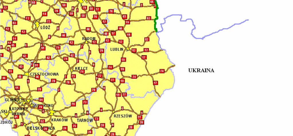 Uwaga: Na granicy z Federacją Rosyjską wykazano nieczynne dpg w Grzechotkach, którego budowę zakończono w 2006 r.