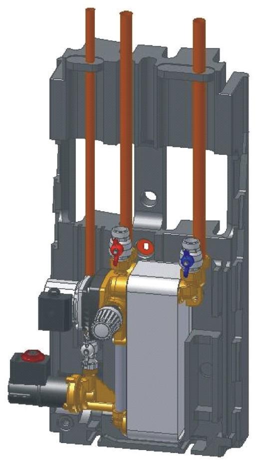 Technische Daten Frischwassermodul BSP-FW Głowica ustawienie C.W.U. Ustawienie od 2 do 7 odpowiada temp.