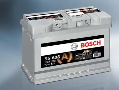 Pełna moc Akumulatory Bosch Start/Stop Maksimum energii: akumulator Bosch S5 AGM. W akumulatorze AGM elektrolit jest związany w matach z włókna szklanego.