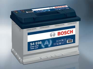 Najwyższa wydajność: akumulator Bosch S4 EFB Akumulator Bosch w technologii EFB posiada specjalną powłokę z poliestru na płycie dodatniej akumulatora, pomagającą utrzymać masę czynną akumulatora w